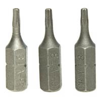 Bit Torx, T8 x 25 mm, 3 ks, Drel