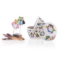 Formičky na muffinki Owls 11,5cm 24 + 24 ks.