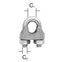 Lanová svorka pozink 1/8 až 3 mm, 12 ks