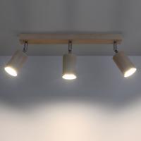 Nastenná lampa Rinne 3 prírodné drevo