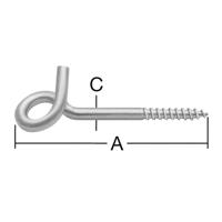 Stropný hák do dreva 140x8, 2 ks