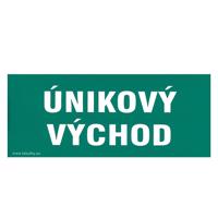 Únikový východ 210x87 mm samolepka